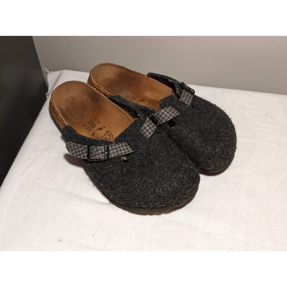 Birkenstock Gray Grey Wool Boston Clogs EU 38 / US Mens 5.5